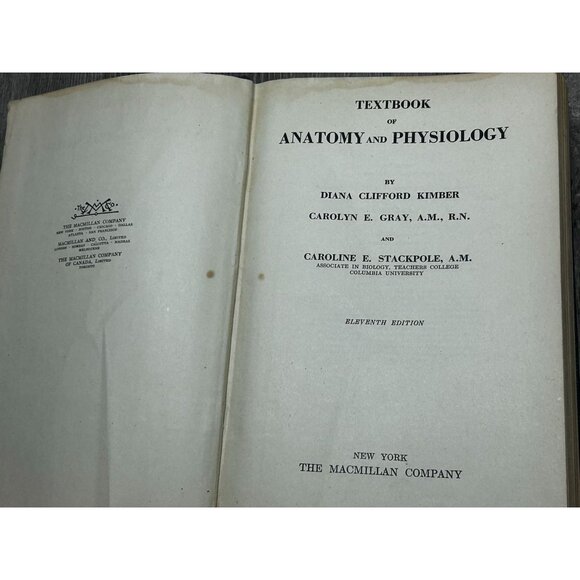 Textbook of Anatomy and Physiology By Diana Clifford Kimber Hardcover 1939 - Picture 4 of 8